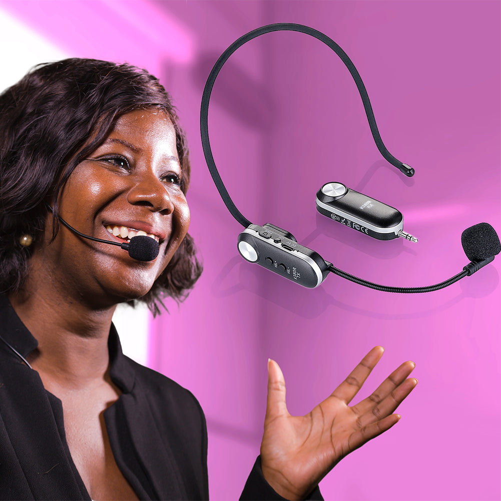 SoundSage Pro: The Ultimate UHF Wireless Headset with Integrated Microphone